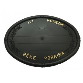 Fekete olvális sírtábla - semleges