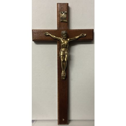 Pácolt fa feszület 24cm