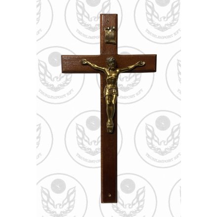 Pácolt fa feszület 24cm