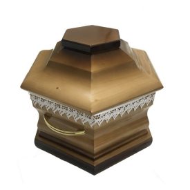 Urnakoporsó 6szög V6 mogyoró patina