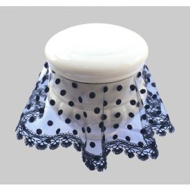 Urnatakaró légcsipke - pöttyös fekete