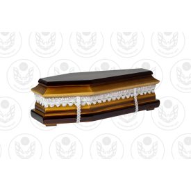 Urnatartó 6szög "Kiskoporsó" mogyoró patina